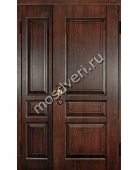 Классическая двустворчатая дверь МДФ с панелью винорит - купить от производителя Мосдвери Классическая двустворчатая дверь МДФ с панелью винорит