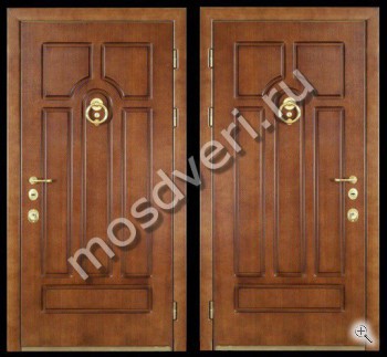 Элитная входная дверь с отделкой массивом с дверным молотком - купить от производителя Мосдвери Элитная входная дверь с отделкой массивом с дверным молотком